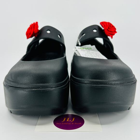 Crocs Women's Stomp Rosette Mary Jane Platform Punk Clogs 210798 Size 9 - Picture 2 of 11